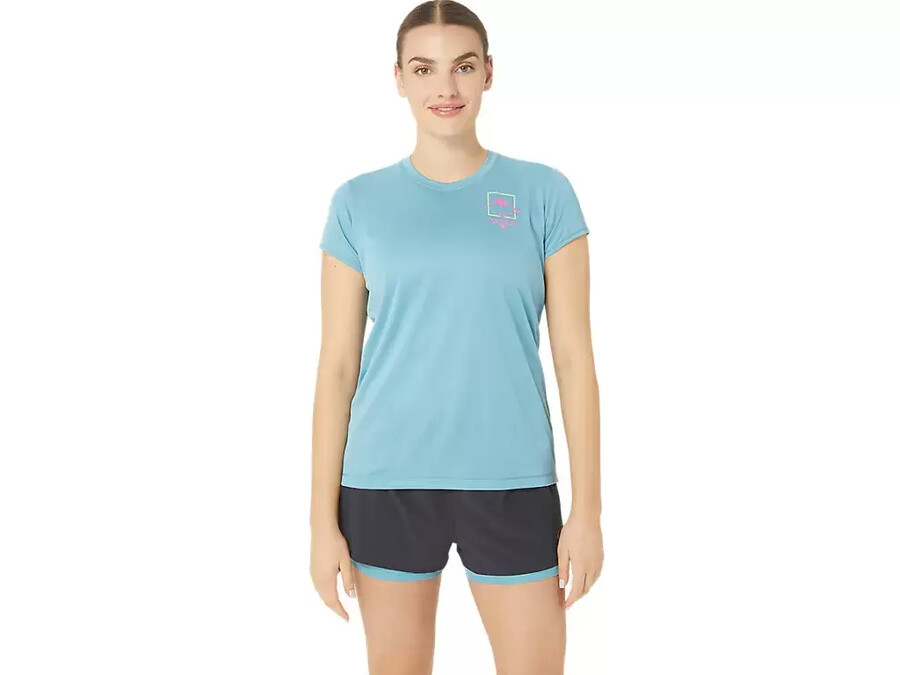 kurzarm-oberteil mit fujitrail-logo fÜr damen