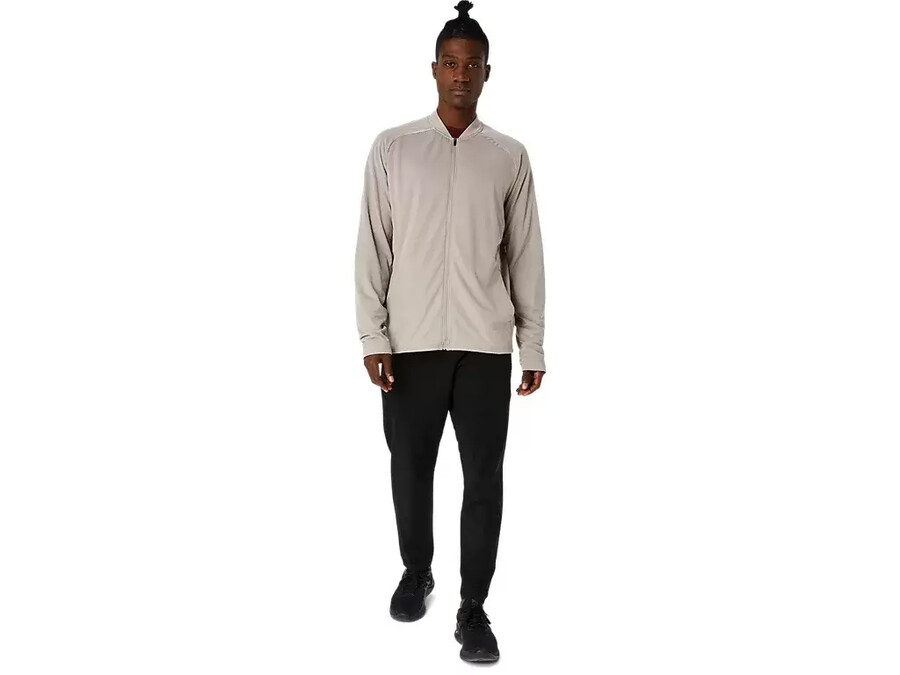 actibreeze jacquard grid durchgehender reissverschlussjacke