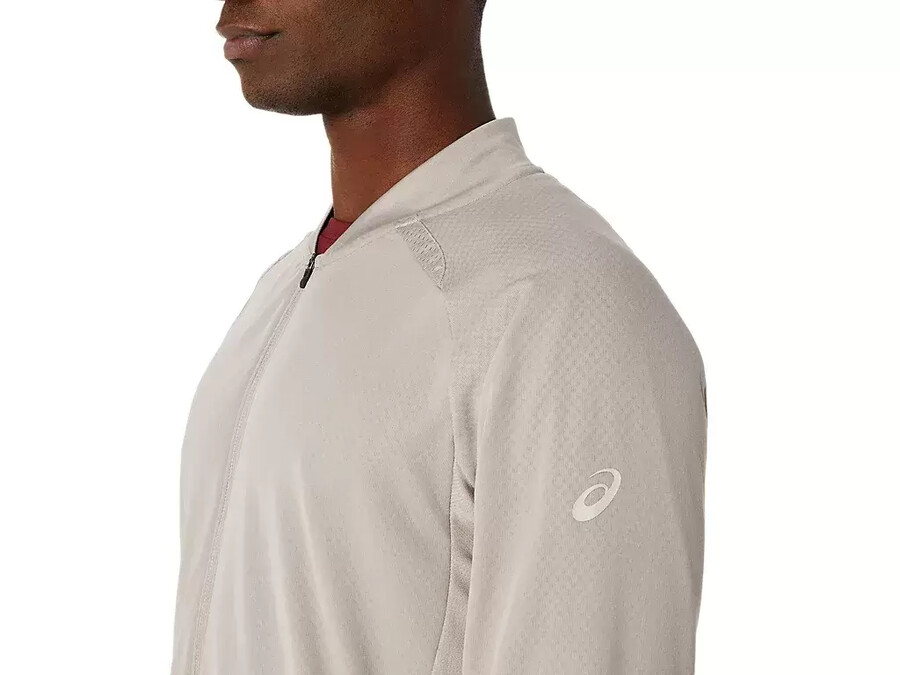 actibreeze jacquard grid durchgehender reissverschlussjacke