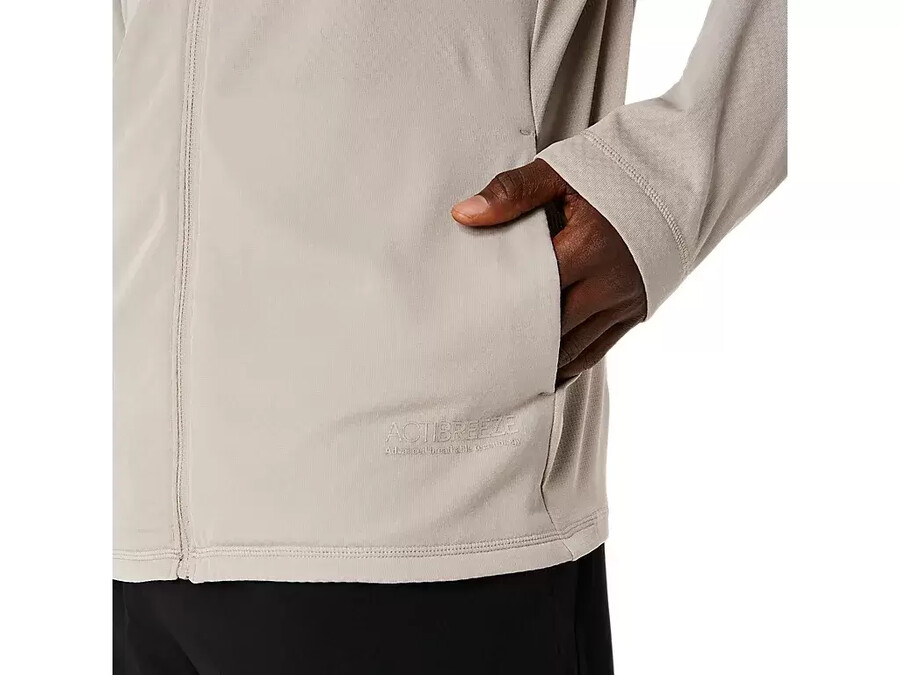 actibreeze jacquard grid durchgehender reissverschlussjacke