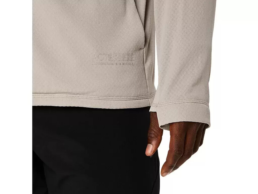 actibreeze jacquard grid durchgehender reissverschlussjacke