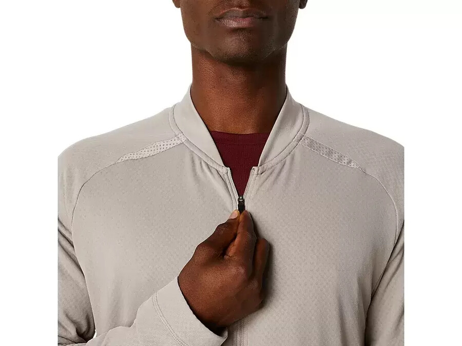 actibreeze jacquard grid durchgehender reissverschlussjacke