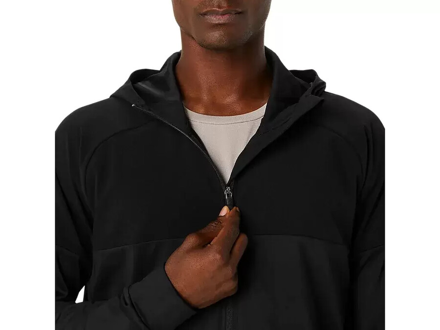 hoodie aus strickjersey mit durchgehender reissverschluss