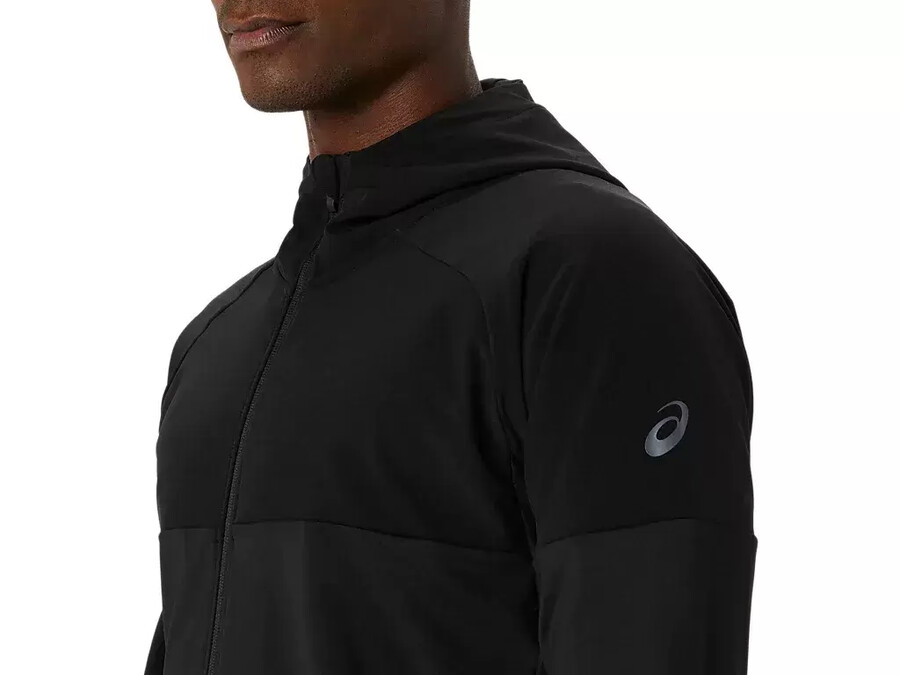 hoodie aus strickjersey mit durchgehender reissverschluss