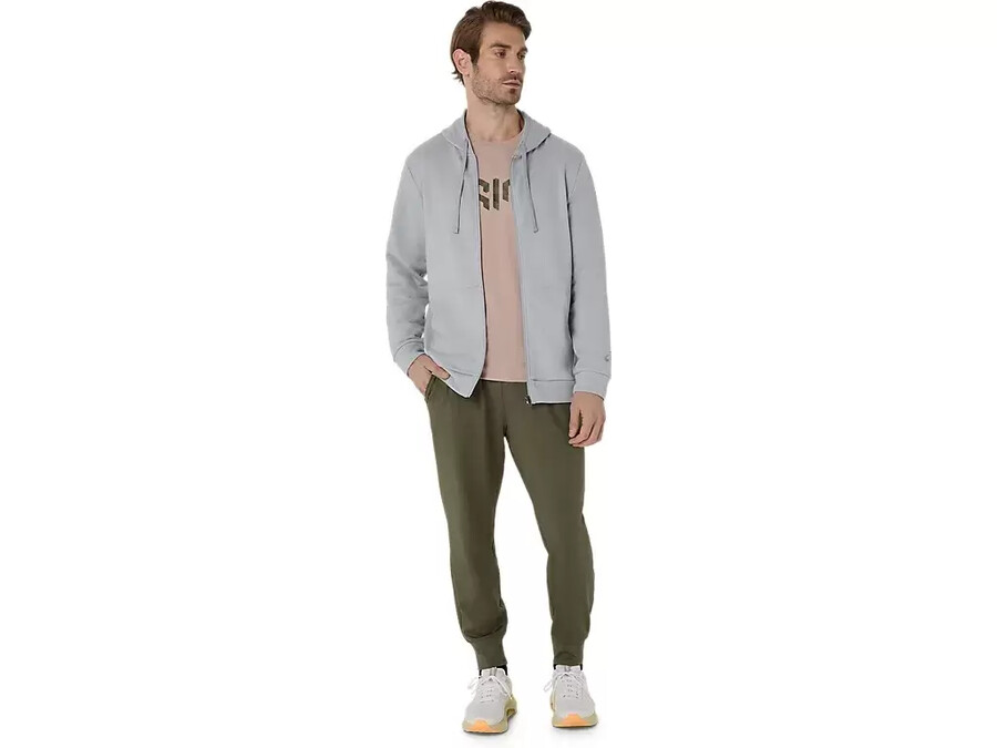 sweat-kapuzenpullover mit durchgehendem reissverschluss