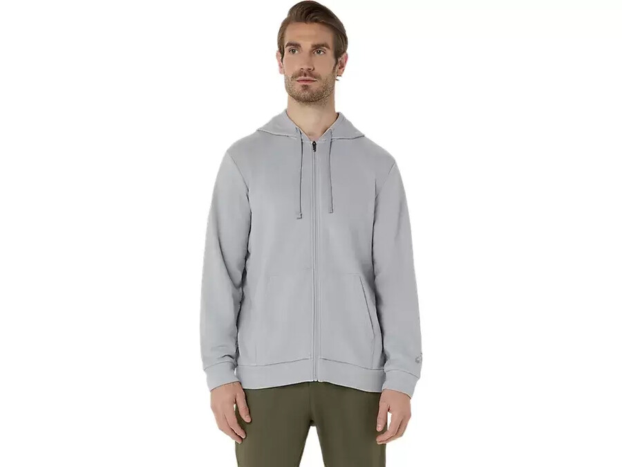 sweat-kapuzenpullover mit durchgehendem reissverschluss