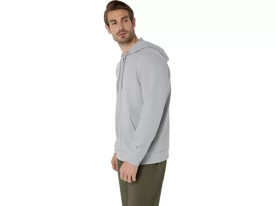 sweat-kapuzenpullover mit durchgehendem reissverschluss