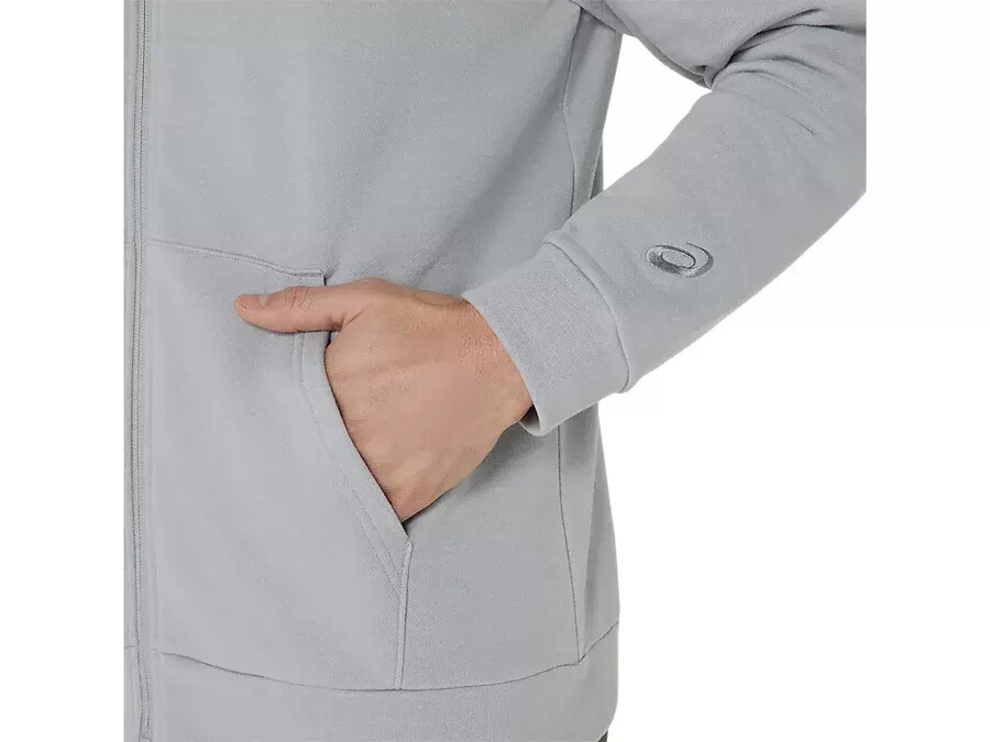 sweat-kapuzenpullover mit durchgehendem reissverschluss