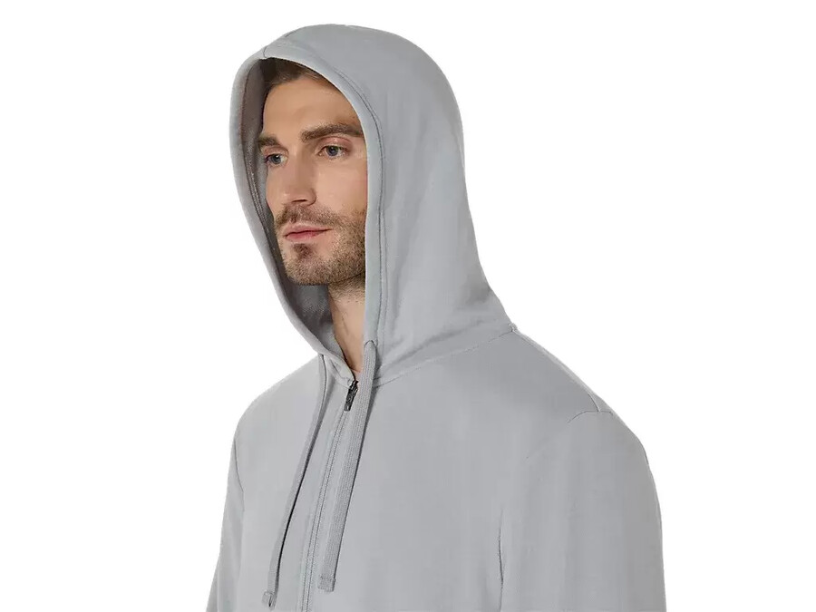 sweat-kapuzenpullover mit durchgehendem reissverschluss