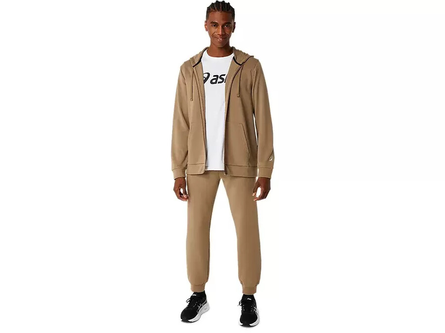 sweat-kapuzenpullover mit durchgehendem reissverschluss