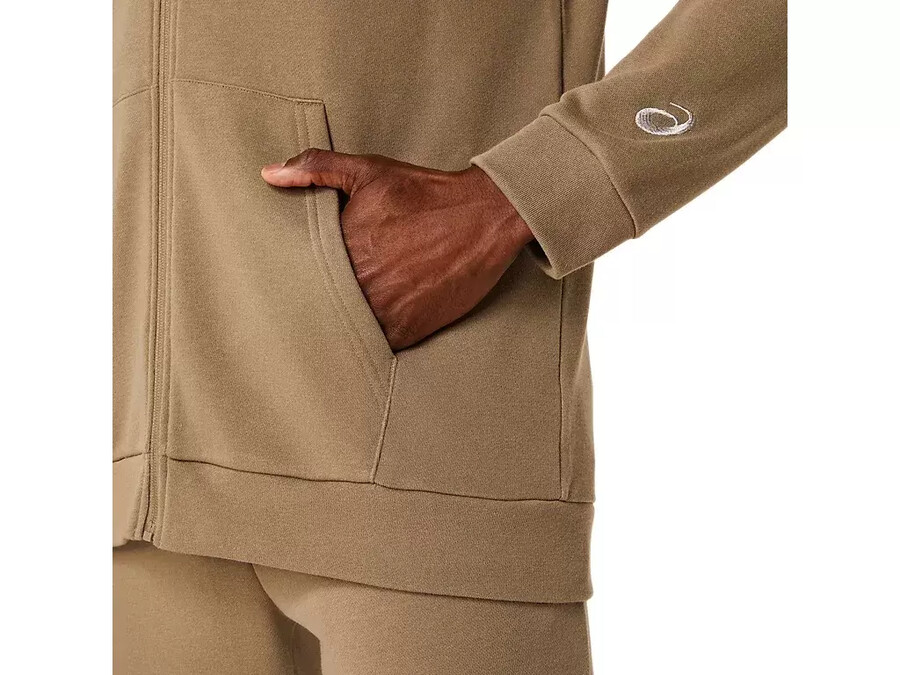 sweat-kapuzenpullover mit durchgehendem reissverschluss