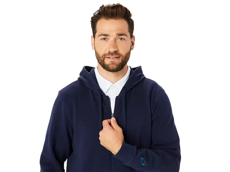 sweat-kapuzenpullover mit durchgehendem reissverschluss