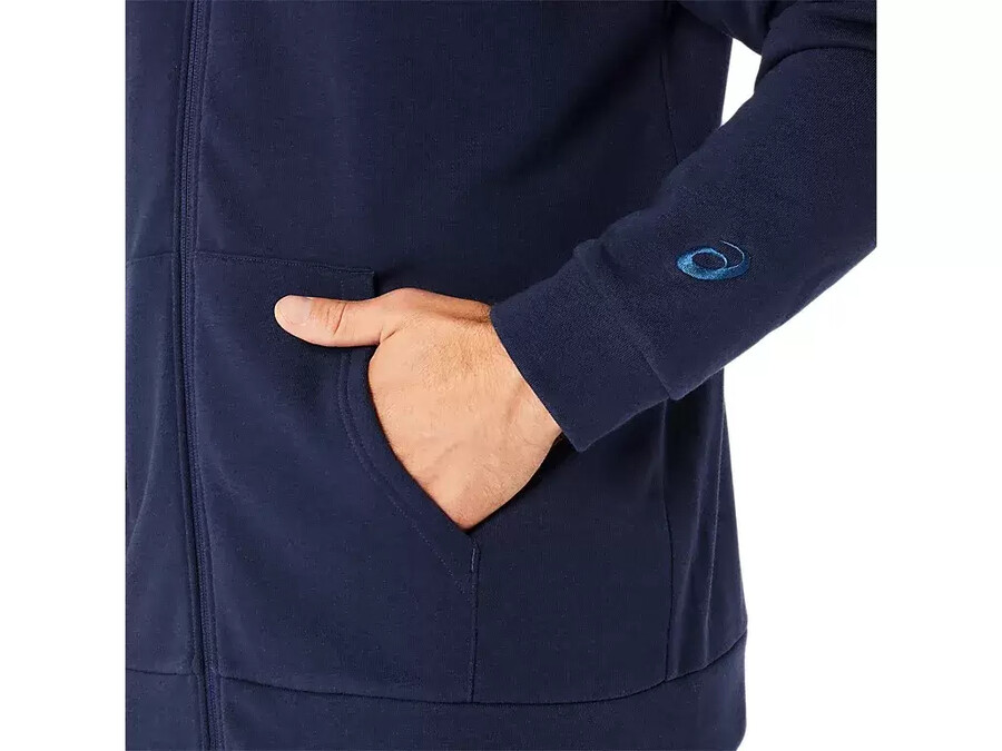 sweat-kapuzenpullover mit durchgehendem reissverschluss
