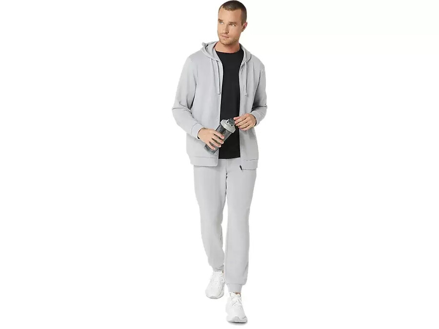 sweat-kapuzenpullover mit durchgehendem reissverschluss