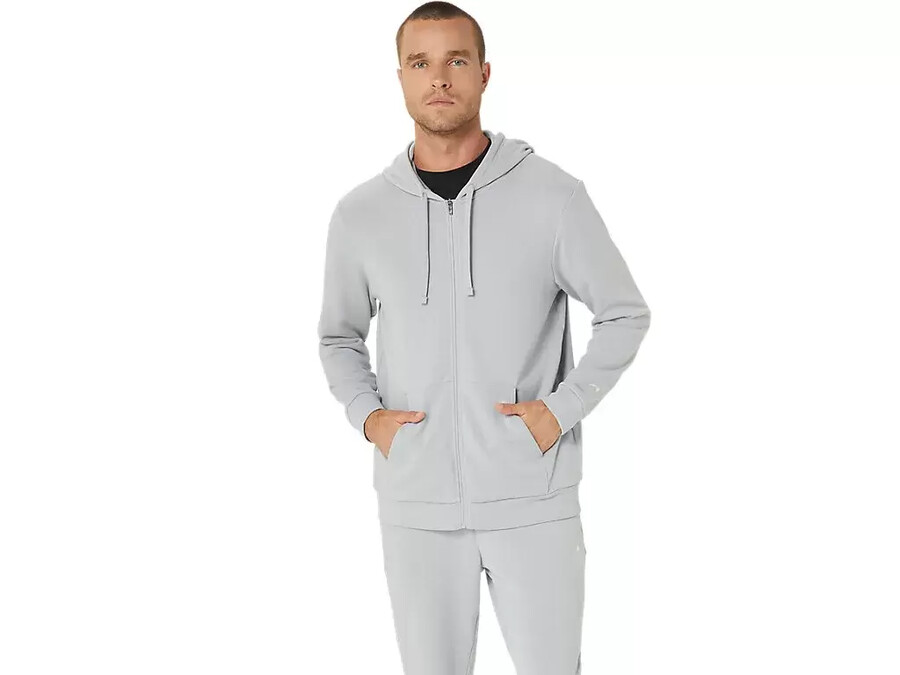 sweat-kapuzenpullover mit durchgehendem reissverschluss