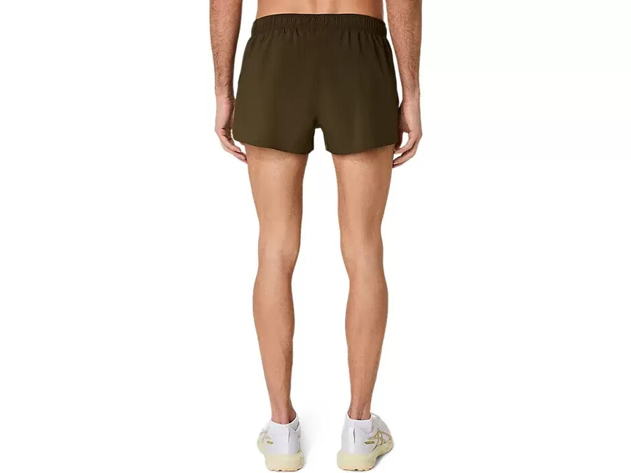 asics silver split short