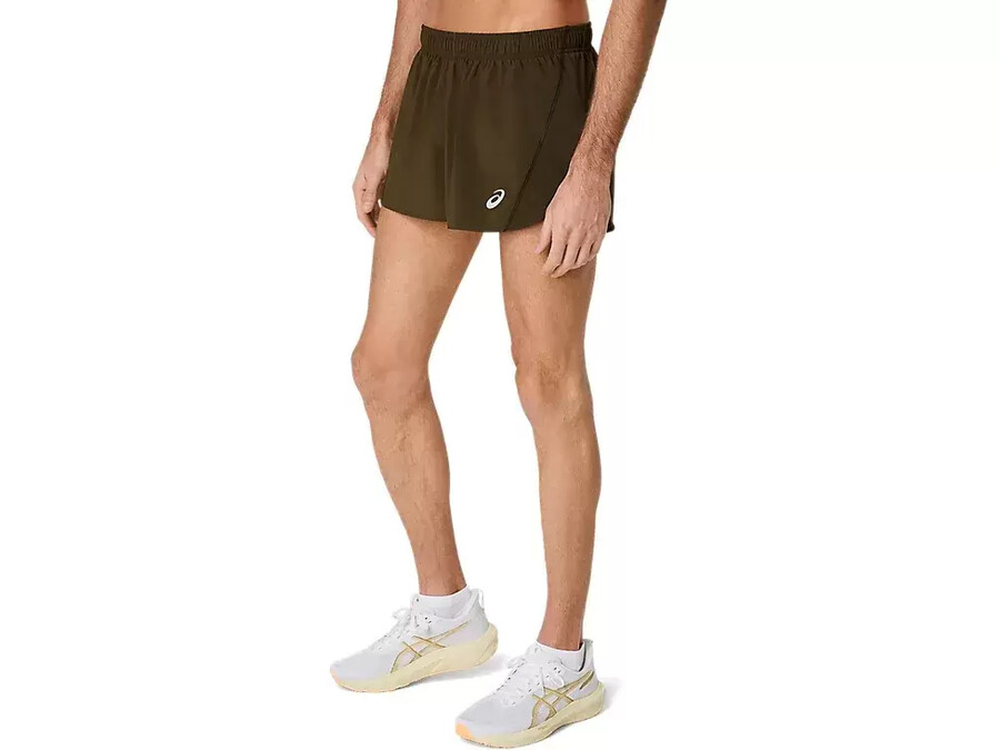asics silver split short