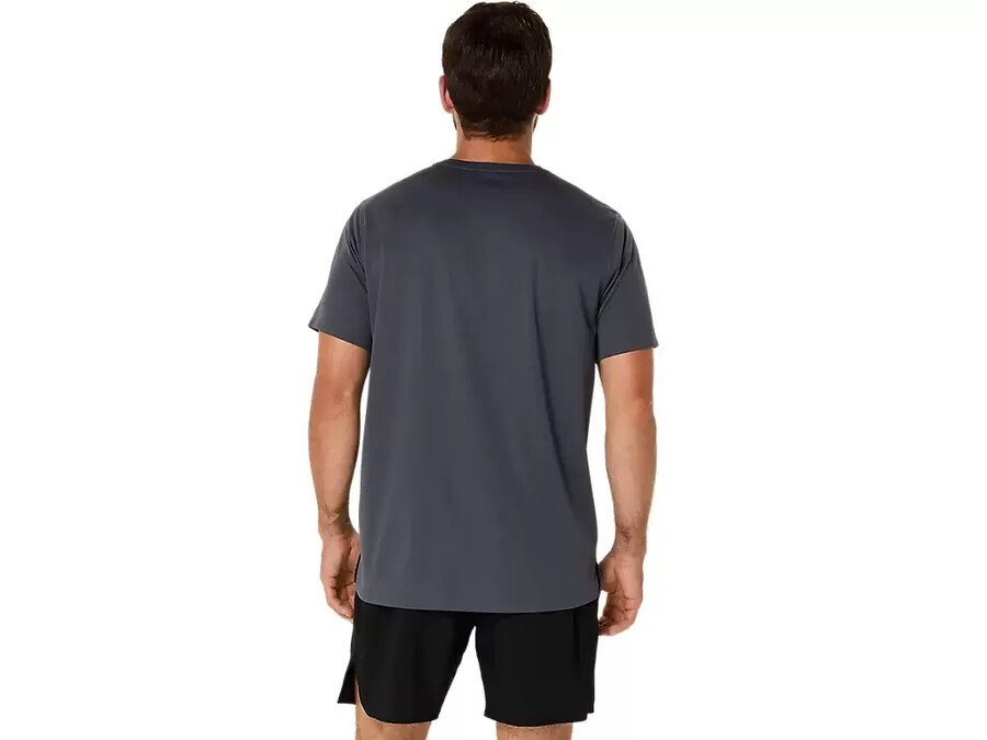 asics silbernes kurzarm-oberteil