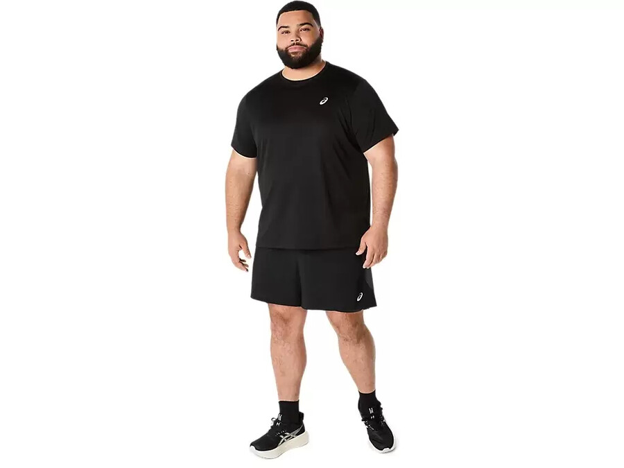 asics silbernes kurzarm-oberteil