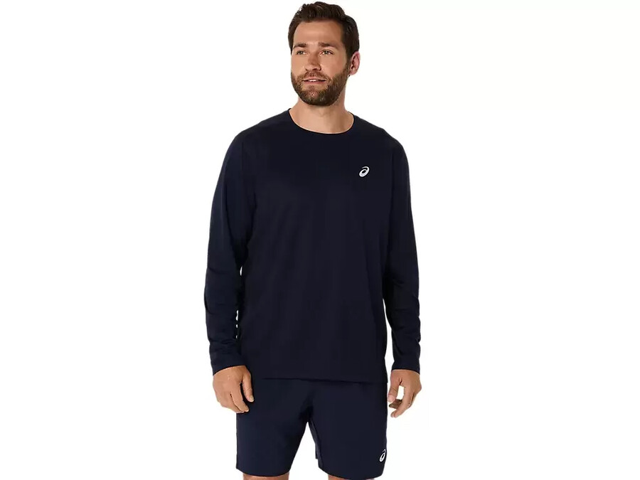 asics silbernes langarm-oberteil