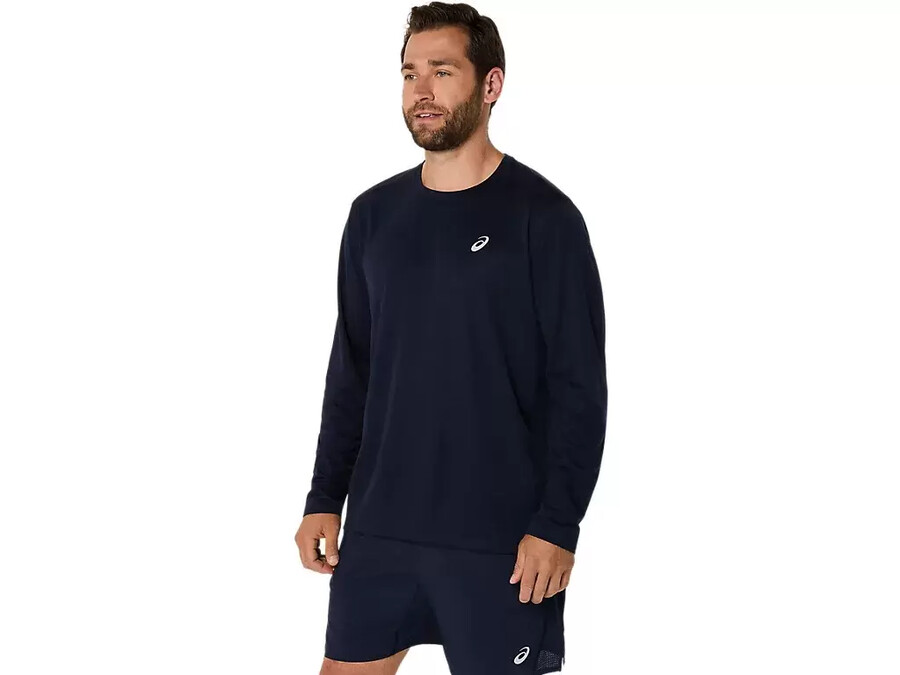asics silbernes langarm-oberteil