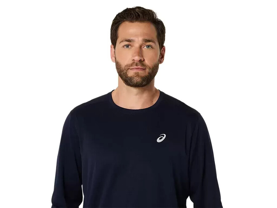 asics silbernes langarm-oberteil