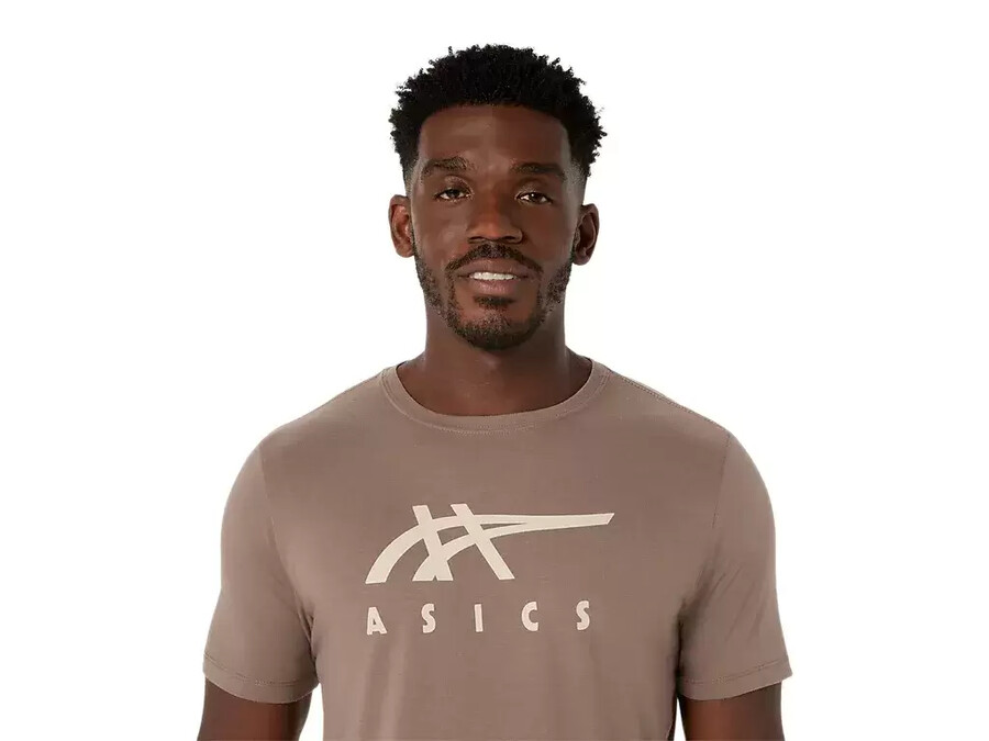 asics gestreiftes kurzarm-t-shirt