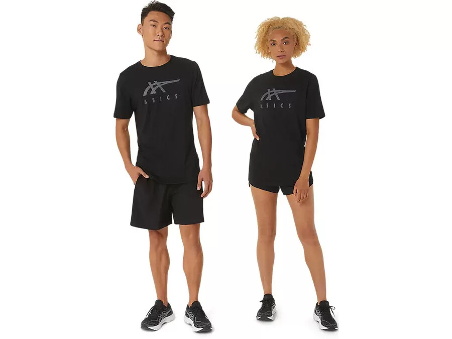 asics gestreiftes kurzarm-t-shirt