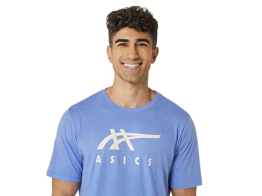 asics gestreiftes kurzarm-t-shirt