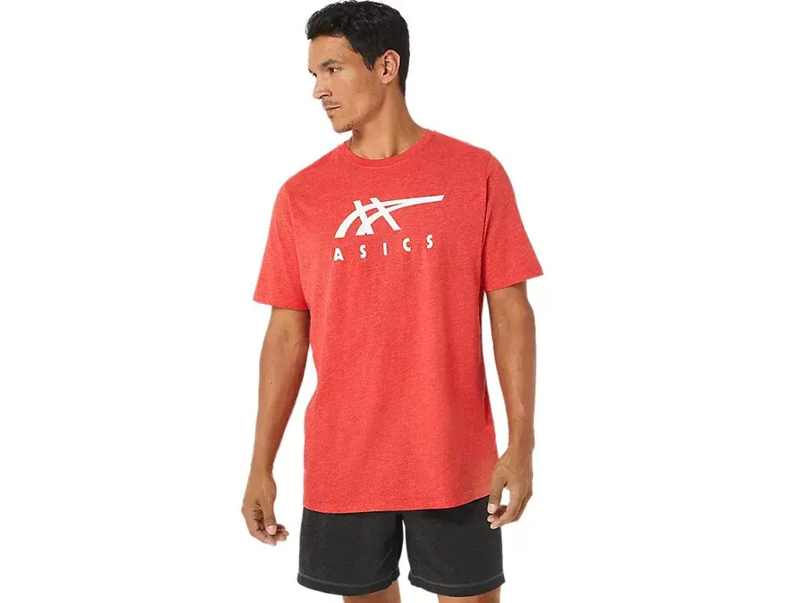 asics gestreiftes kurzarm-t-shirt