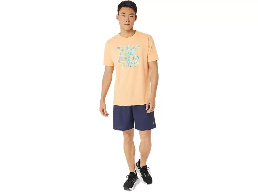 asics hibiscus slogan t-shirt