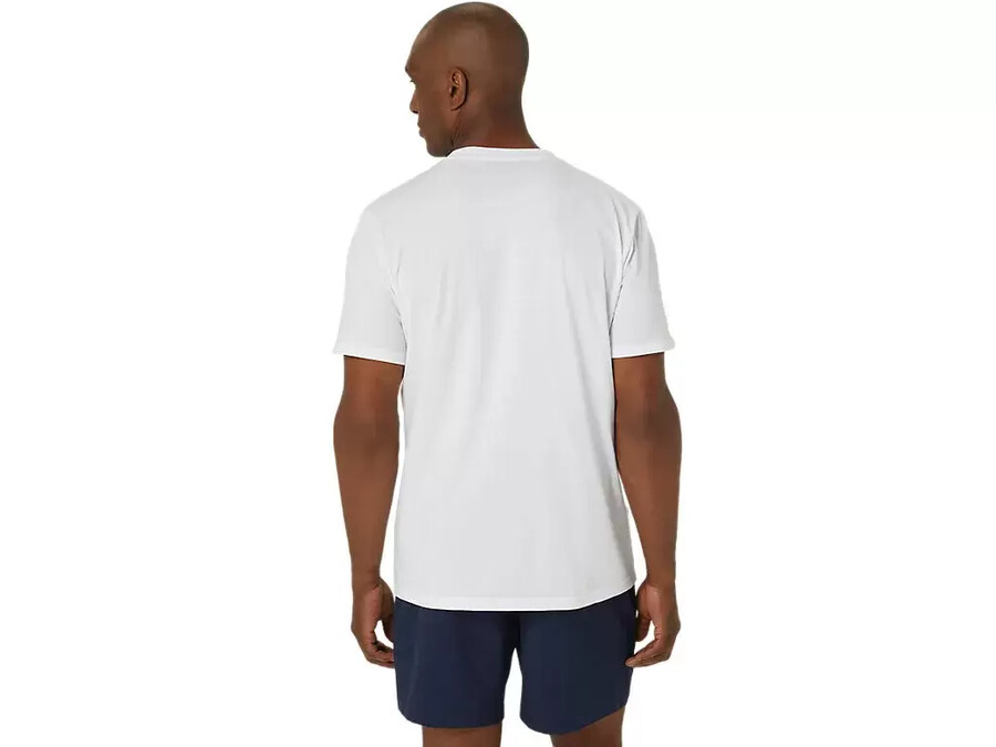 asics t-shirt mit spirale-stickerei