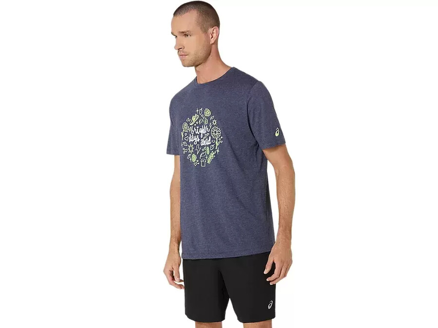 unisex asics brighter days ahead kurzarm-t-shirt