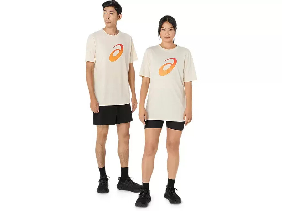 unisex kurzarm t-shirt mit farbverlauf und spirale