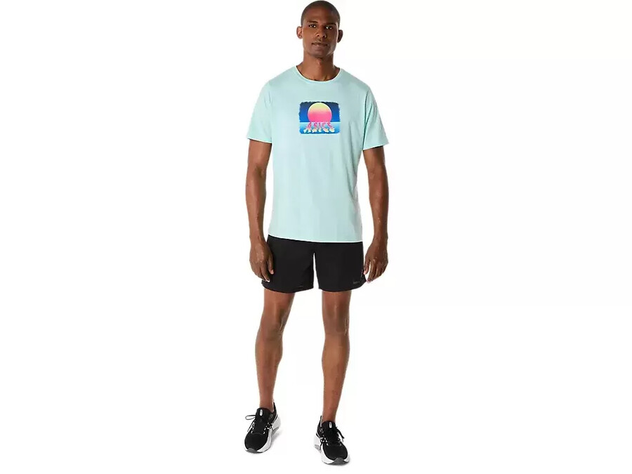 asics retro sunset kurzarm-t-shirt