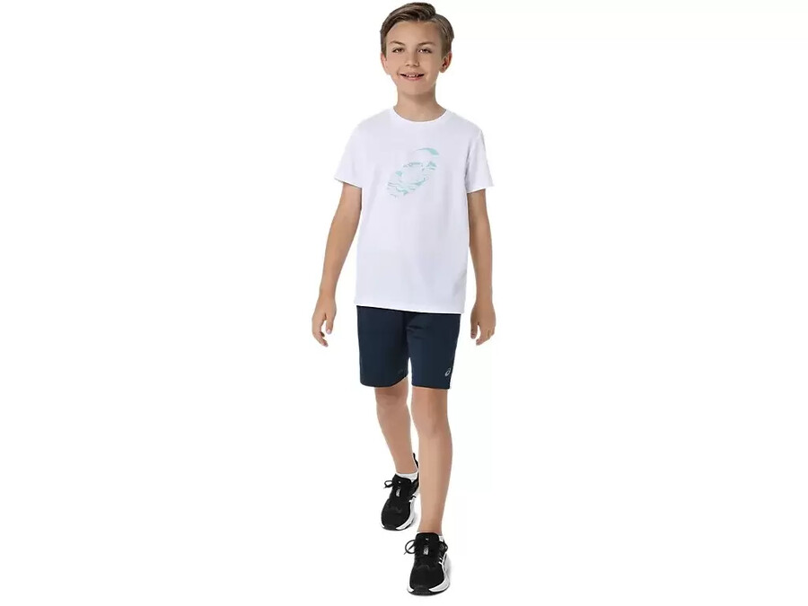 kurzarm-t-shirt mit spiral-grafik